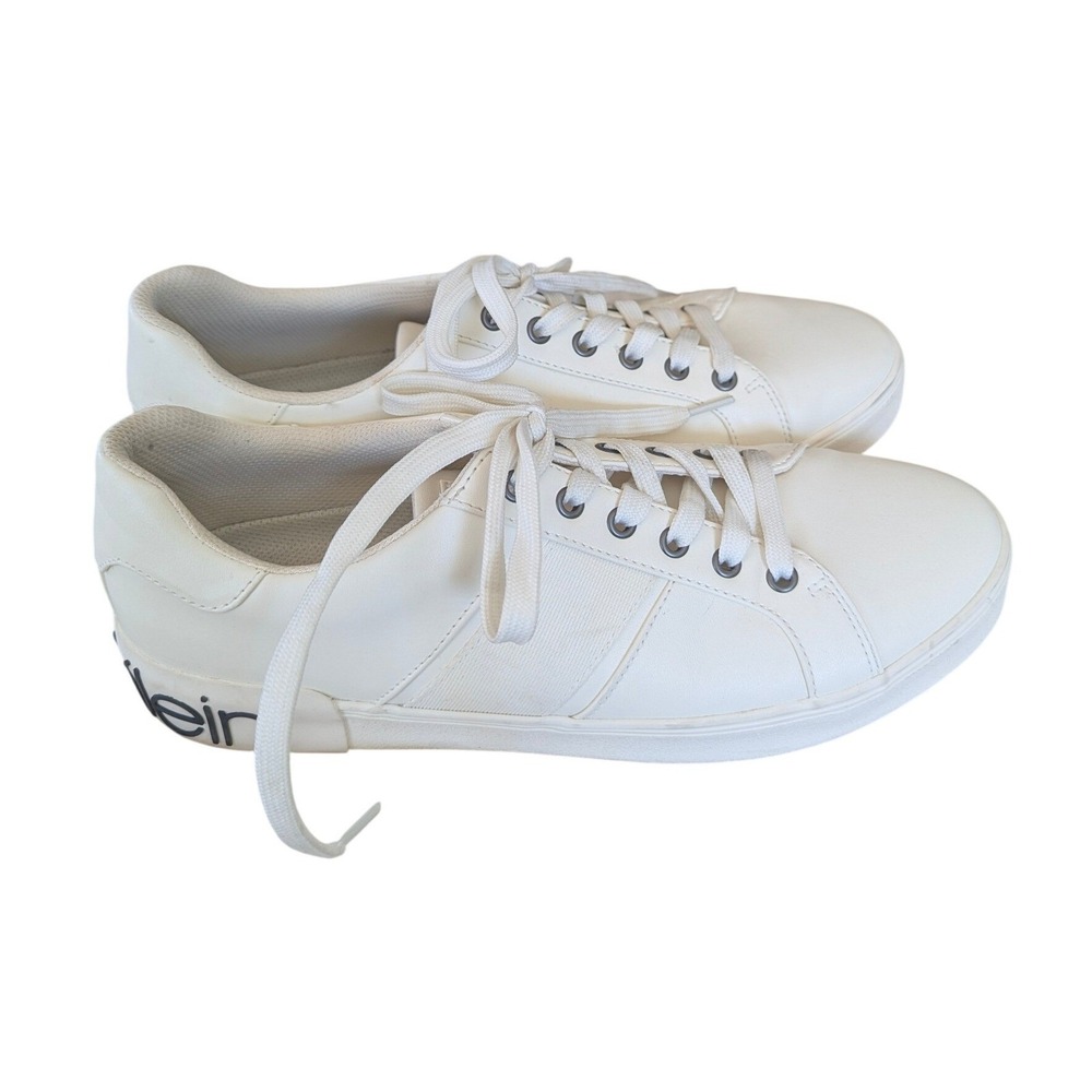 Calvin Klein Sneakers Mens 10.5 White CMROVER Low Top Logo Streetwear Casual